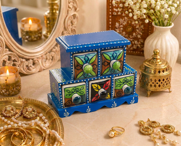 5 Drawer Jewellery Box (House Shape)