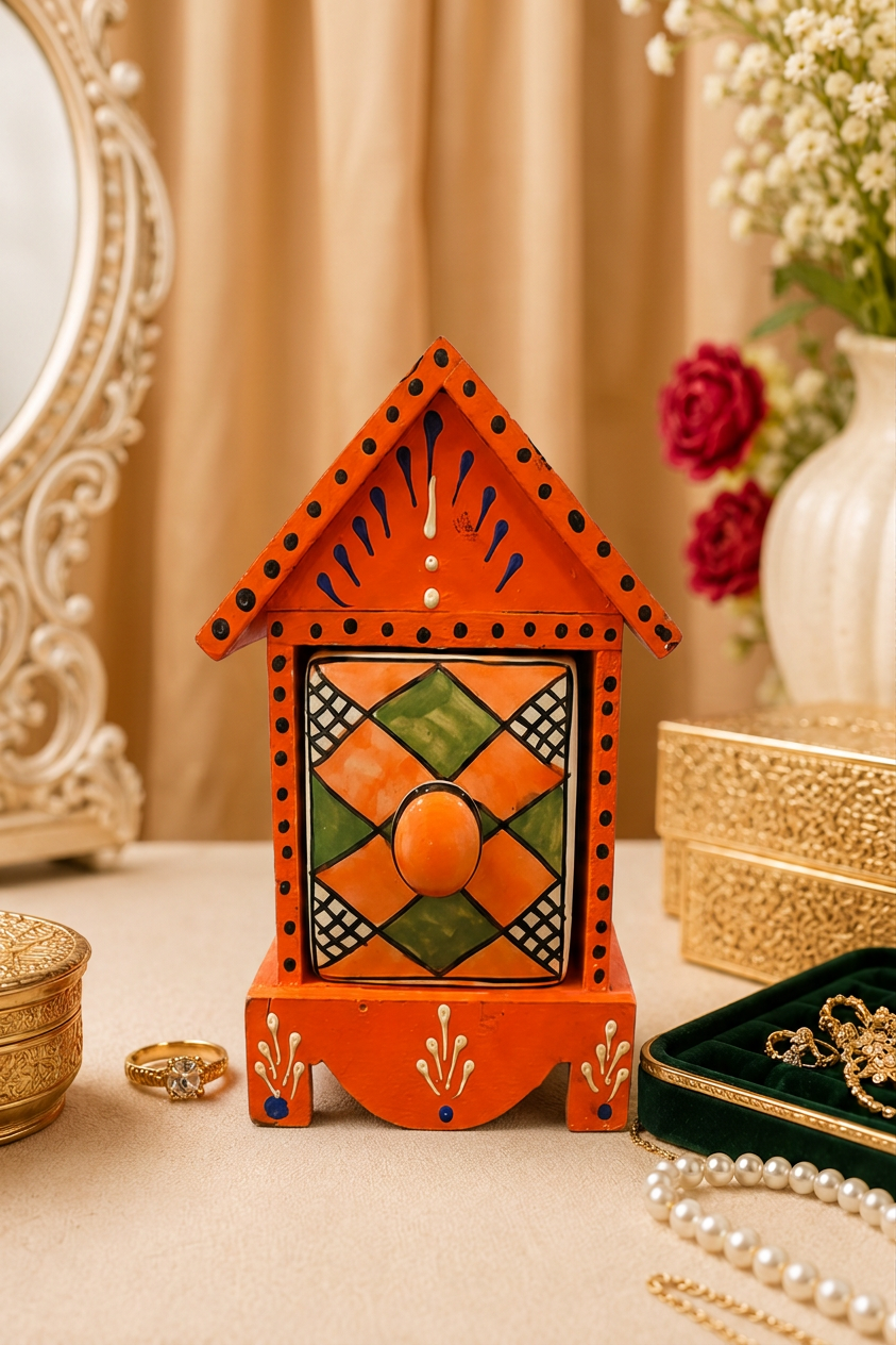 1 Drawer Jewellery Box (Hut Shape)