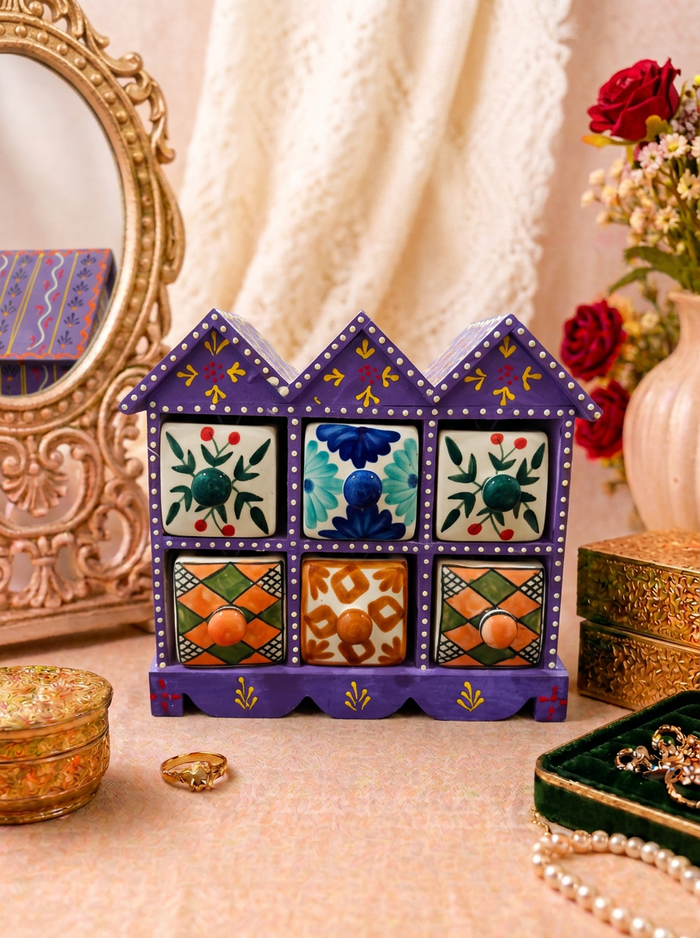 6 Drawer Jewellery Box (Hut Shape)