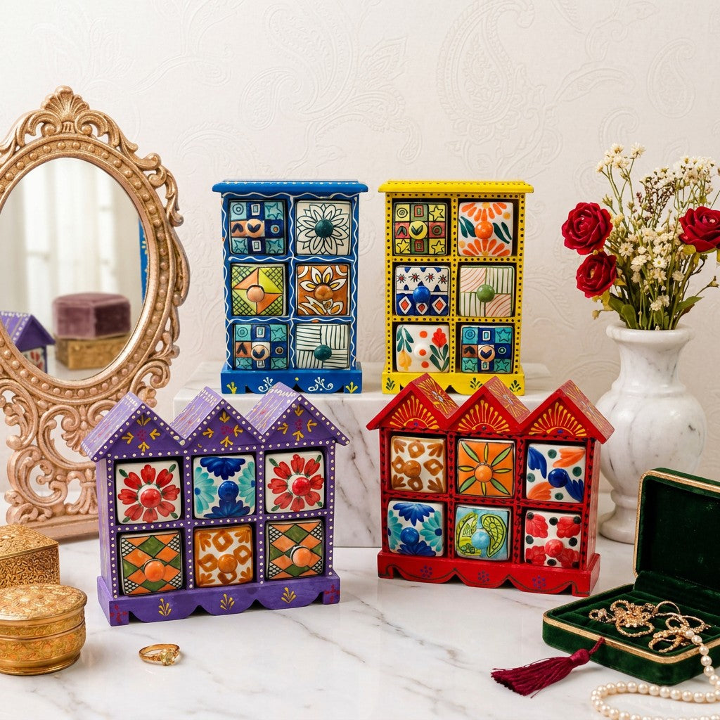 6 Drawer Jewellery Box (House Shape)