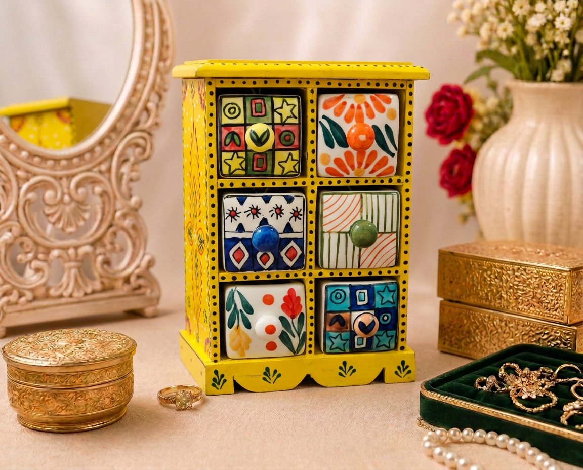 6 Drawer Jewellery Box (House Shape)