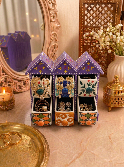 6 Drawer Jewellery Box (Hut Shape)