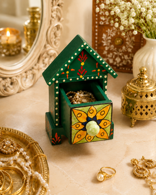 1 Drawer Jewellery Box (Hut Shape)