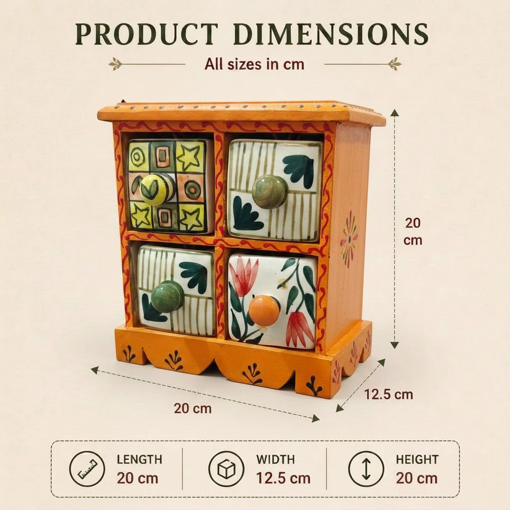 4 Drawer Jewellery Box (House Shape)