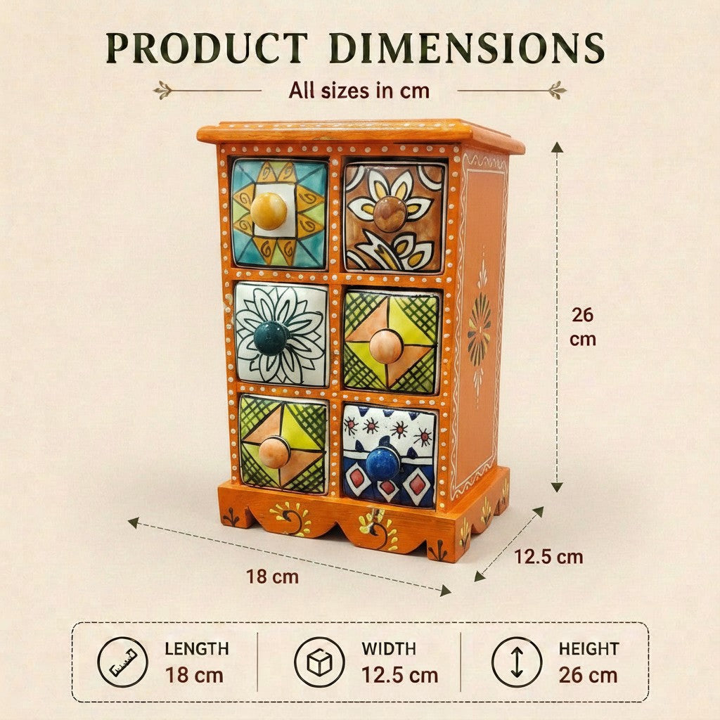 6 Drawer Jewellery Box (House Shape)